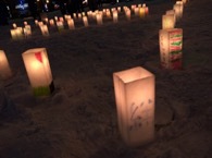 東日本大震災を忘れない　３･１１　夢灯り　絆　手作りキャンドル点灯イベント