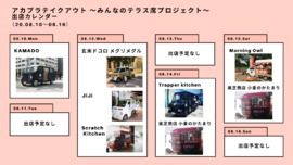 アカプラテイクアウト ～みんなのテラス席プロジェクト～　出店予定