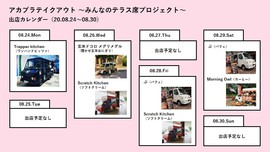 アカプラテイクアウト ～みんなのテラス席プロジェクト～　出店予定